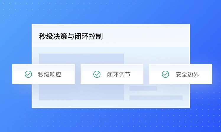 秒级决策与闭环控制